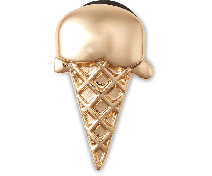 Crocs Gold Ice Cream Cone Jibbitz