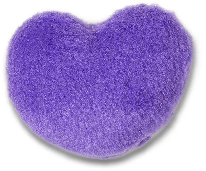 Purple Fuzzy Heart