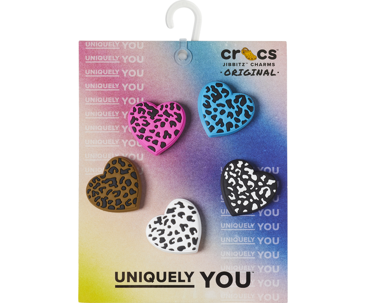 Leopard Animal Print Heart 5pk