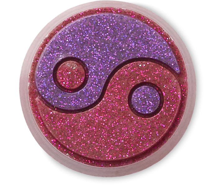 Glitter Pink Yin Yang