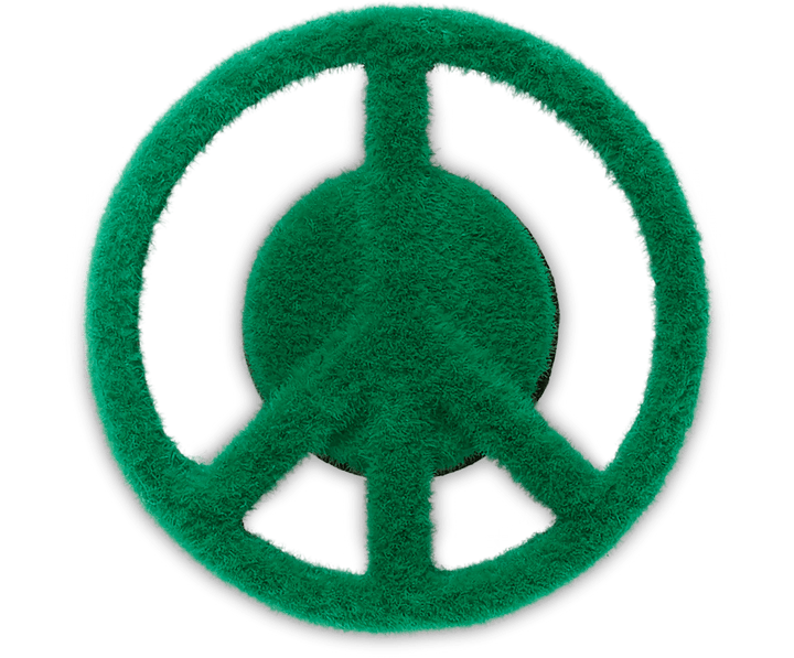 Grass Textured Peace Sign