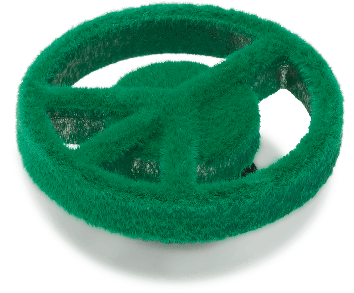 Grass Textured Peace Sign