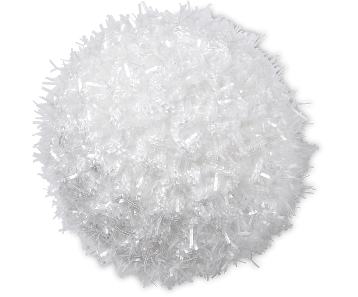 White Metallic Puff Ball