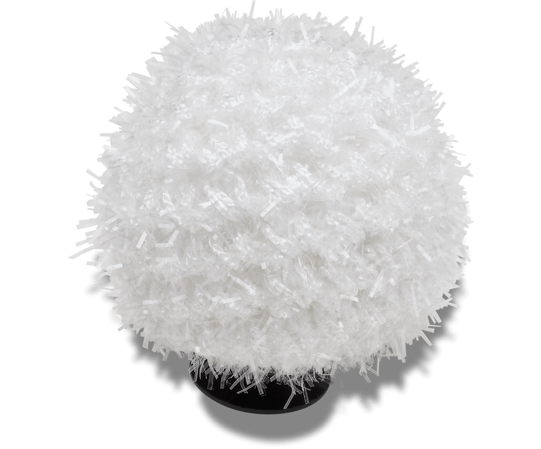 White Metallic Puff Ball