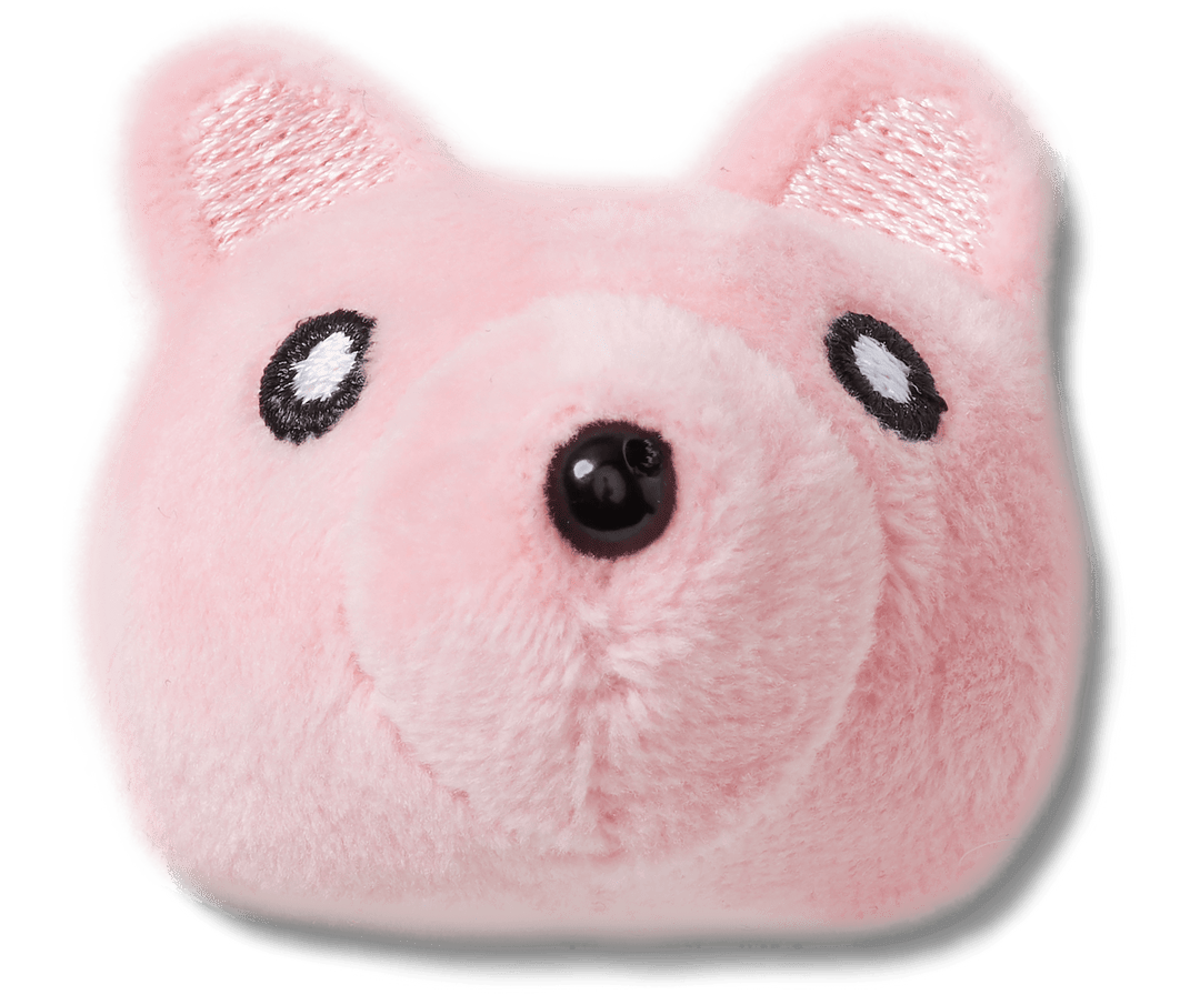 Crocs Pink Plush Teddy Face Jibbitz