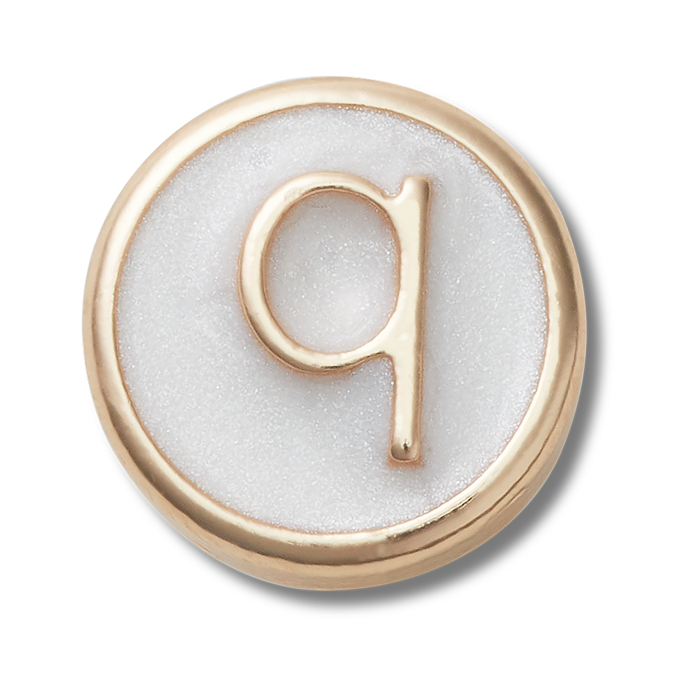 Tiny Pearlized Letter Q