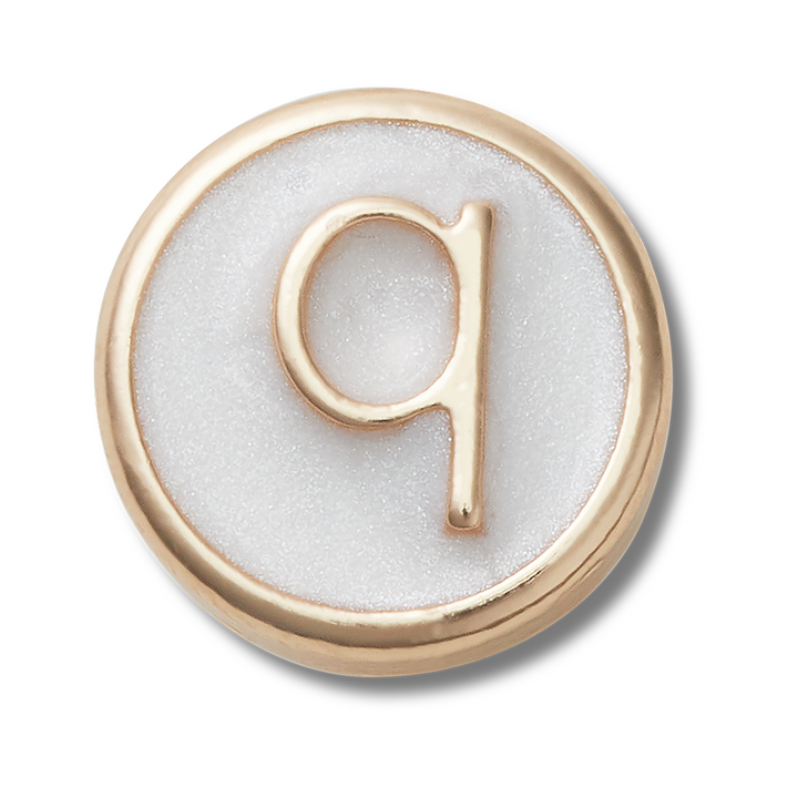 Tiny Pearlized Letter Q