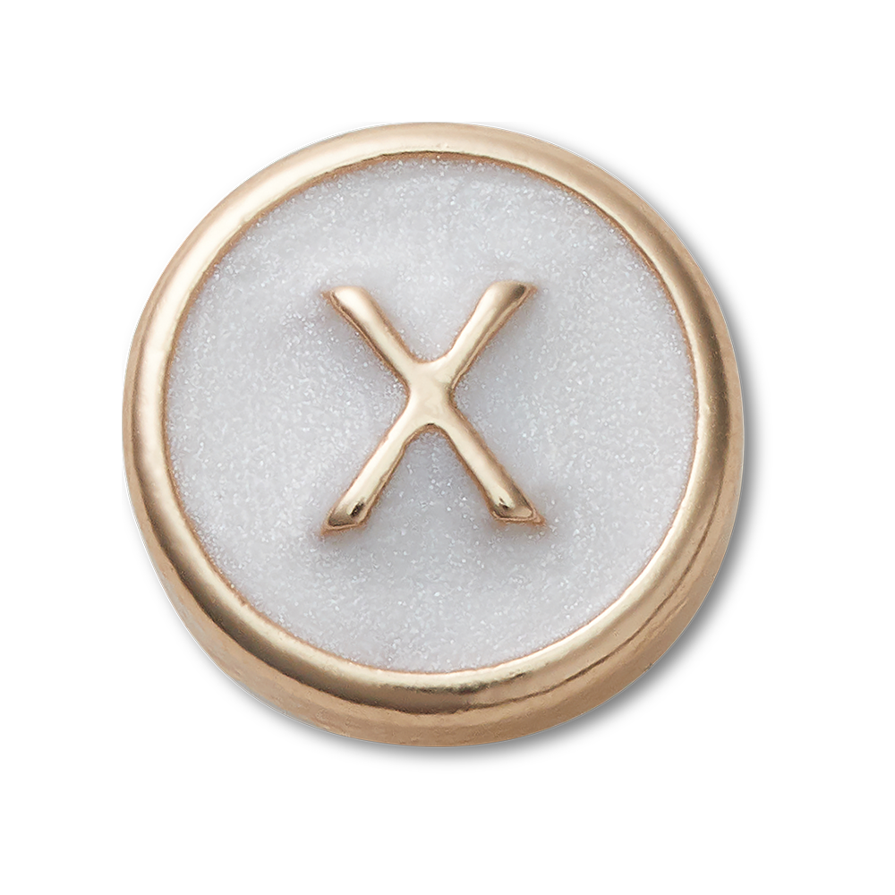 Tiny Pearlized Letter X