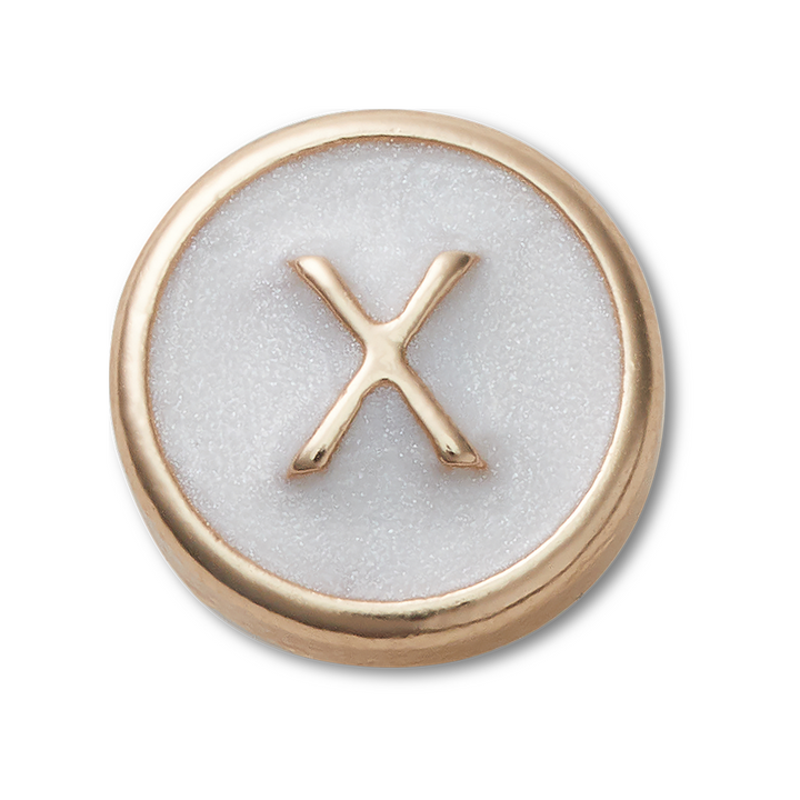 Tiny Pearlized Letter X
