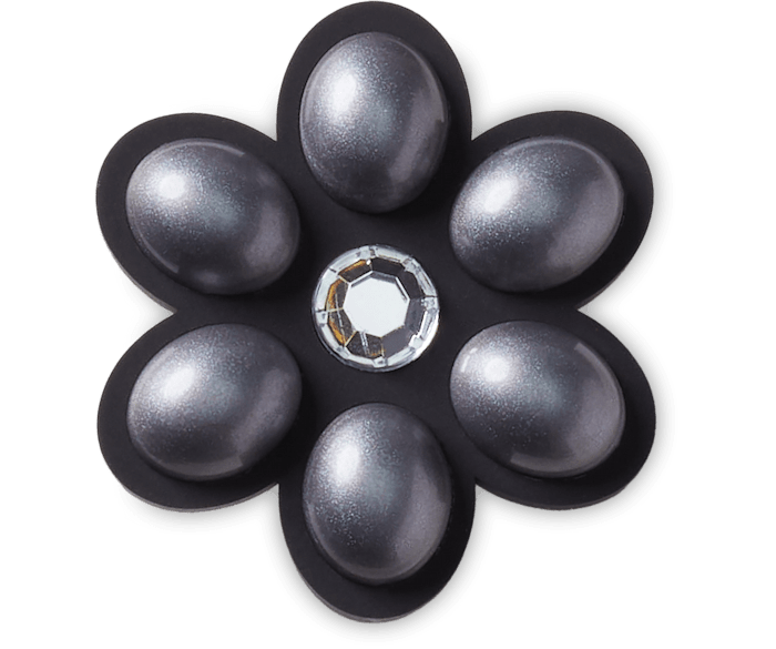 Crocs Jibbitz Charcoal Flower Gem