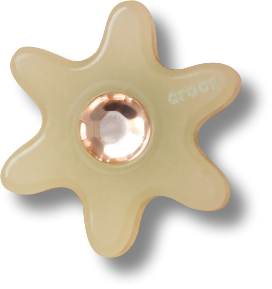 Tan Flower with Gem