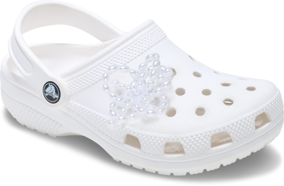 White Pearl Beaded Floral