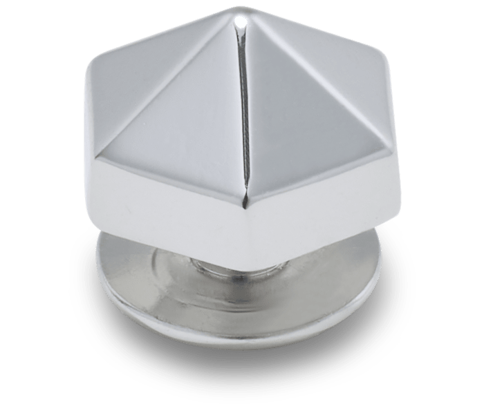 Silver Hexagon Stud