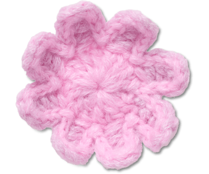 Crochet Light Pink Flower