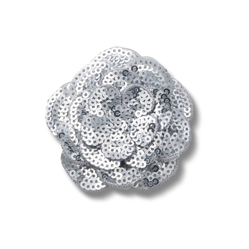 Silver Sequin Flower