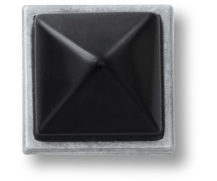 Black and Silver Pyramid Stud