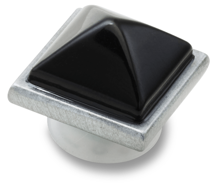 Black and Silver Pyramid Stud