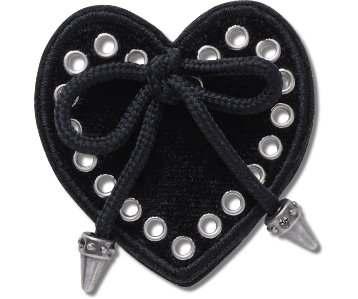 Black Heart with Bow