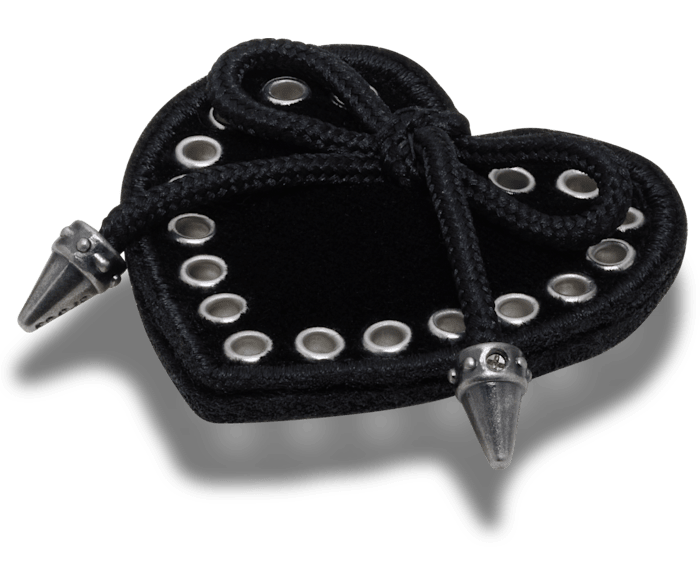 Black Heart with Bow