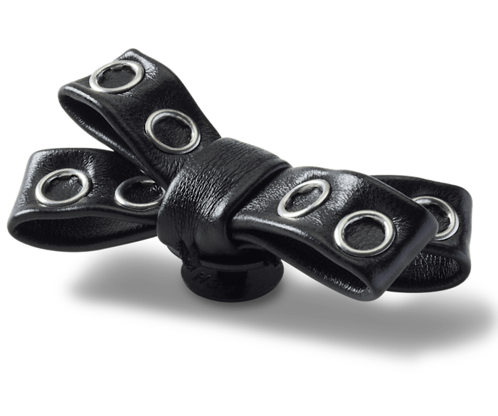 Black Grommet Studded Bow