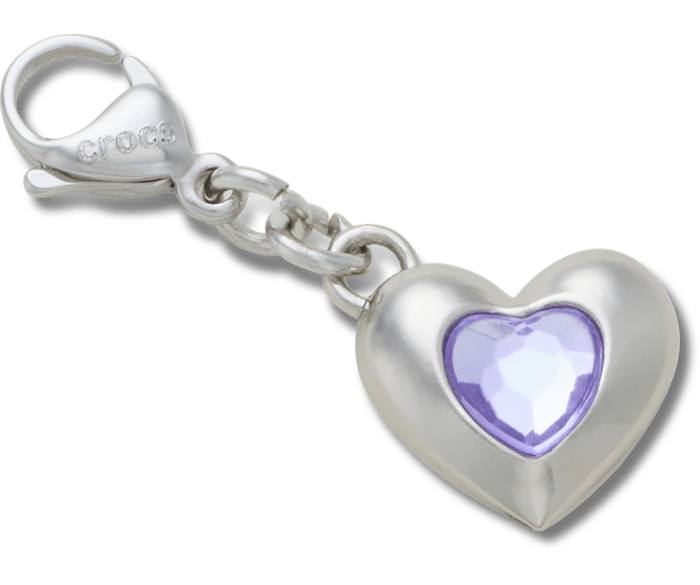 Silver Heart SMT Gem Charm