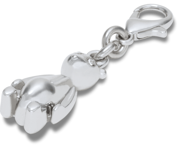 Silver Bear Charm