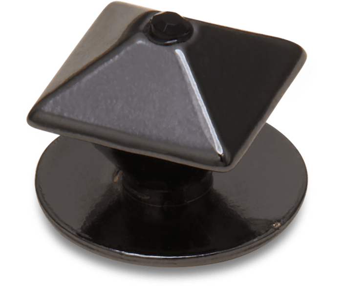 Dark Silver Pyramid Stud