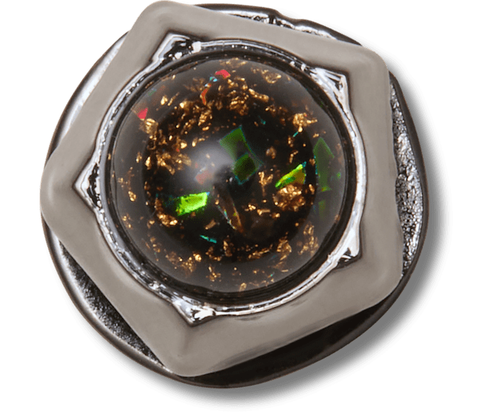 Dark Silver Pentagon Stud