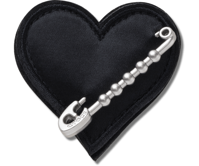 Black Heart with Safety Pin