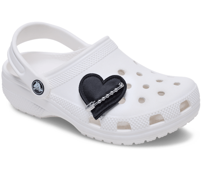 Black Heart with Safety Pin