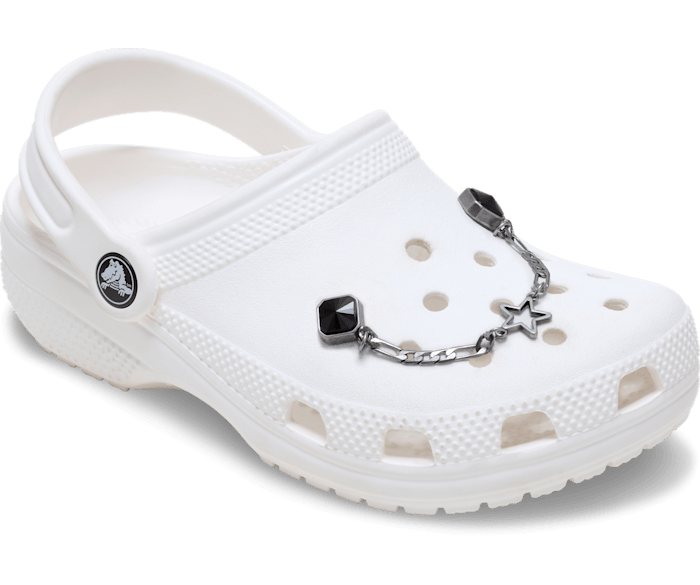 Black Stud Silver Chain