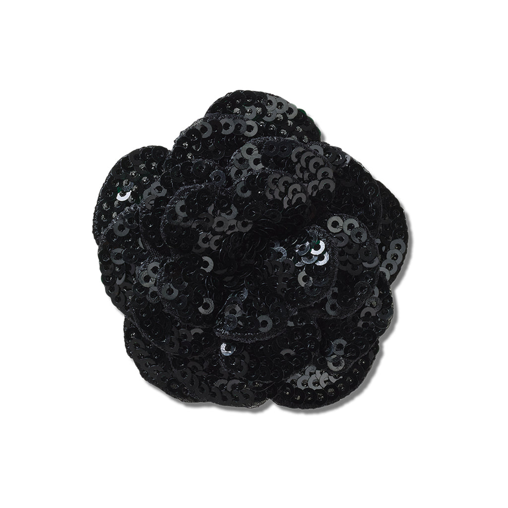 Black Sequin Flower