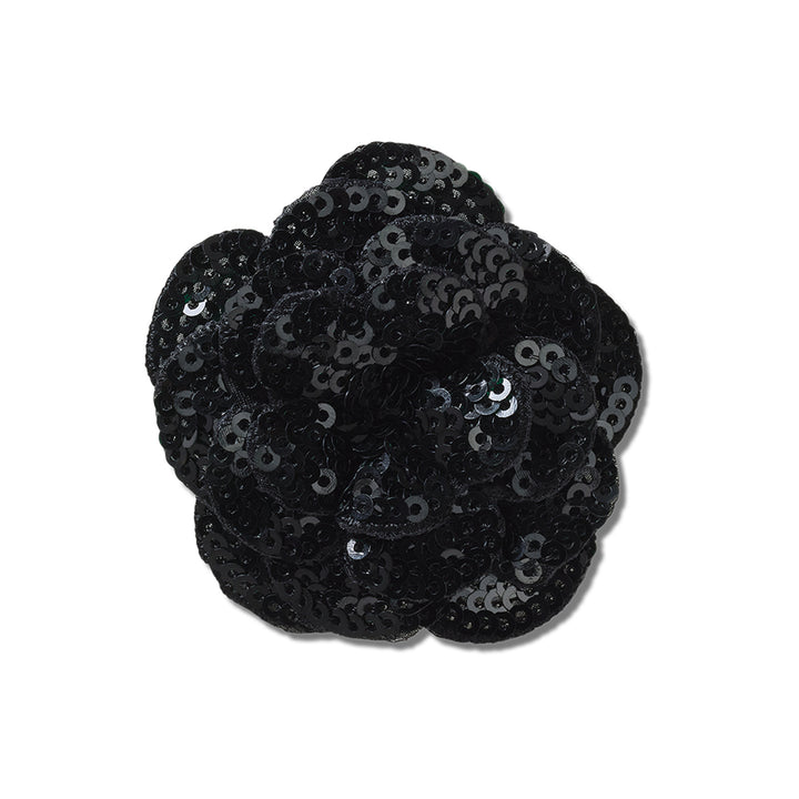 Black Sequin Flower