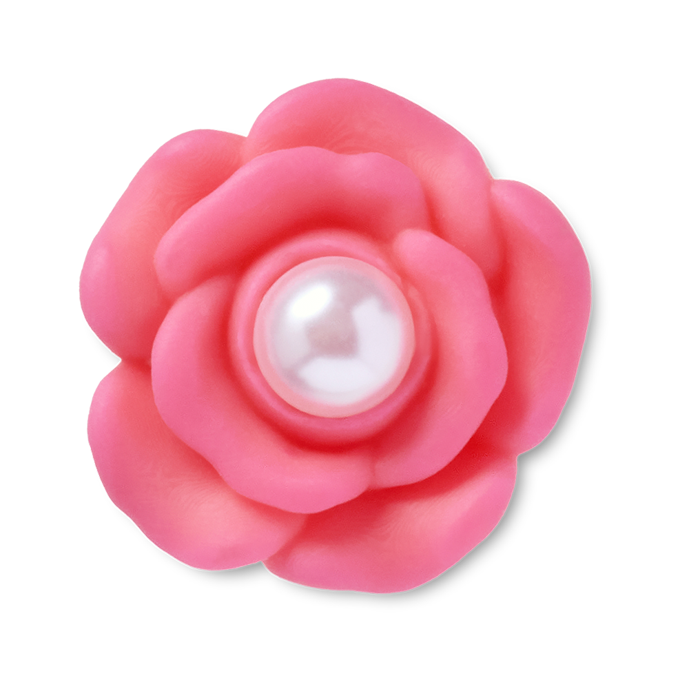 Pink Flower With Pearl Center