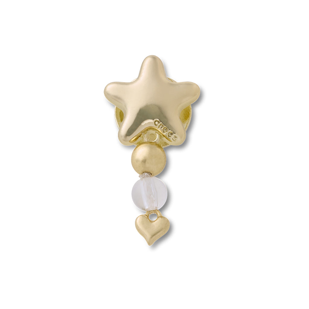 Gold Star with Heart Dangle