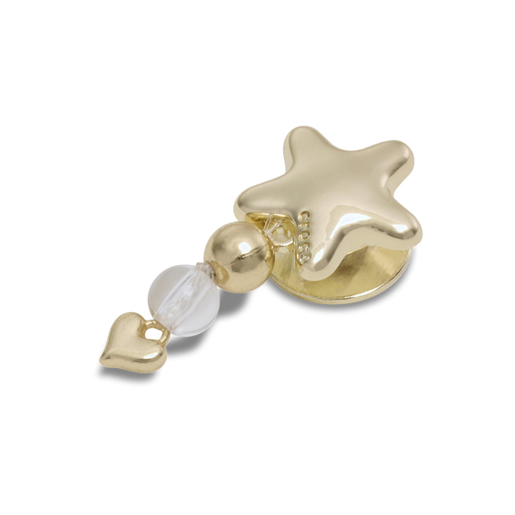 Gold Star with Heart Dangle
