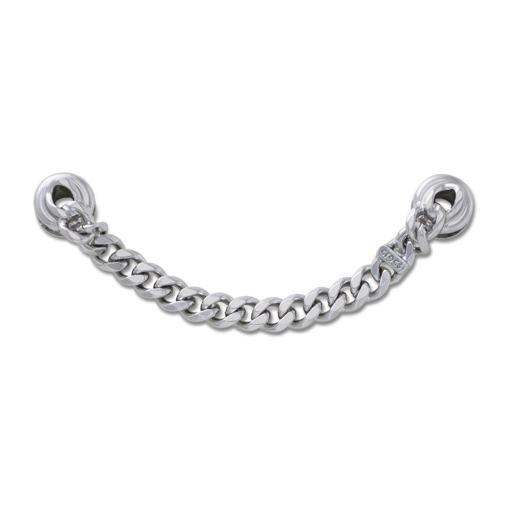 Silver Flat Curb Chain