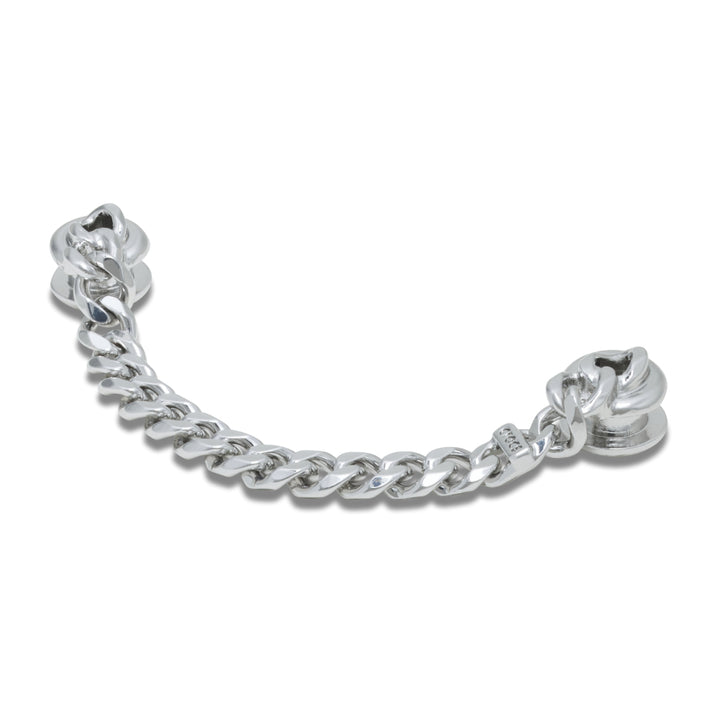 Silver Flat Curb Chain