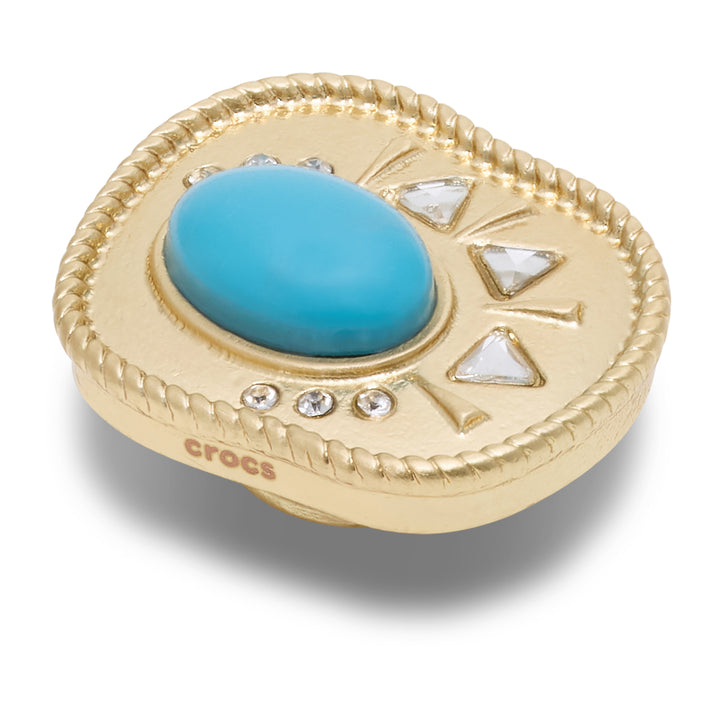 Gold and Turquoise Oval