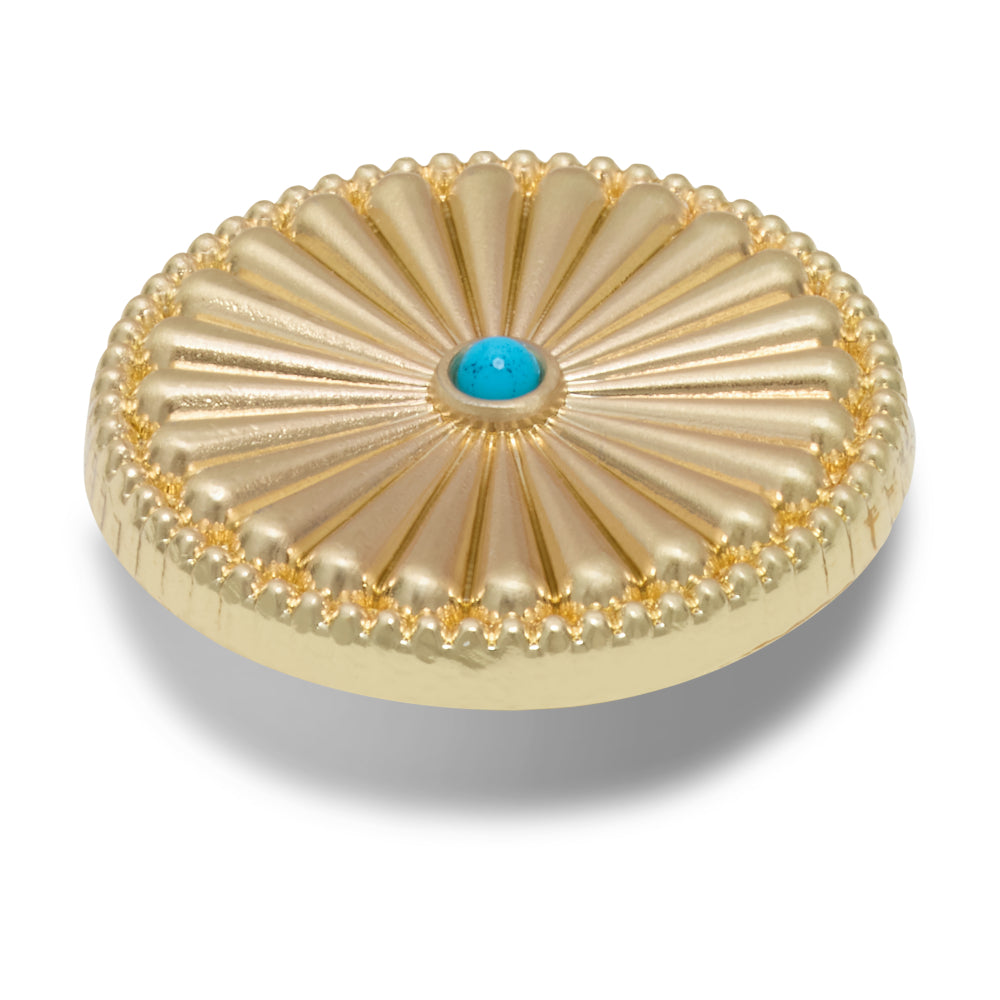 Gold Turquoise Western Stud