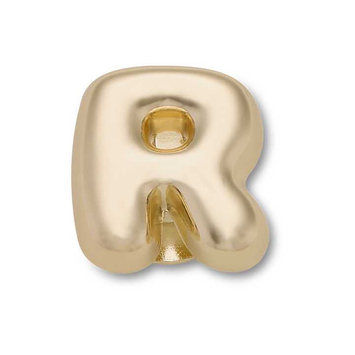 Gold Bubble Letter R