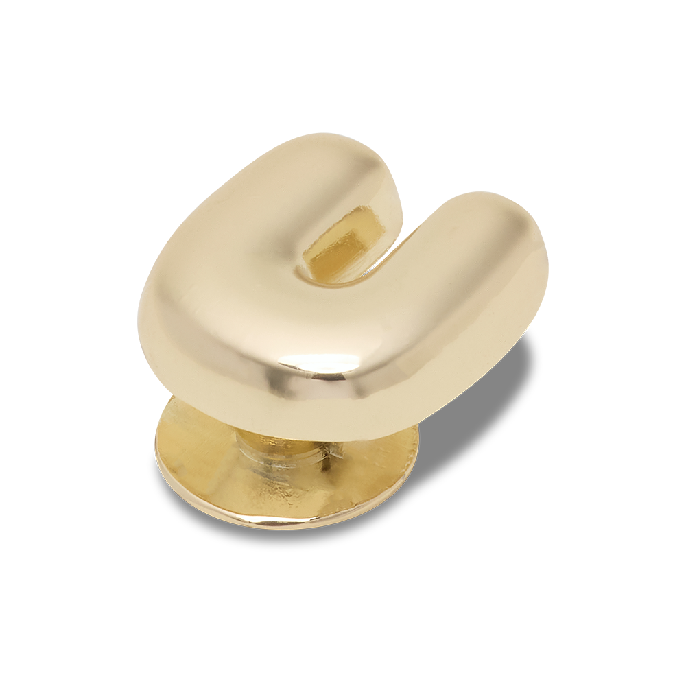 Gold Bubble Letter U