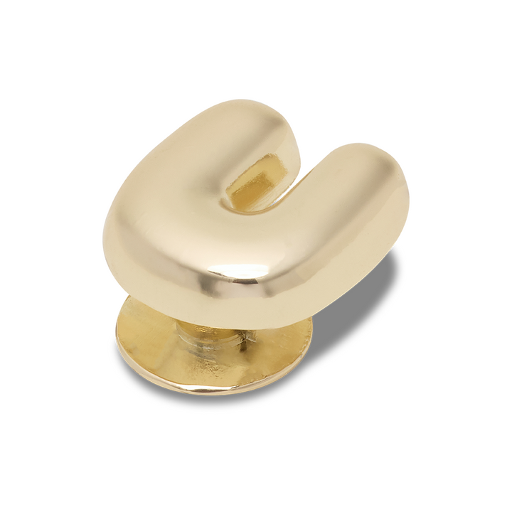 Gold Bubble Letter U