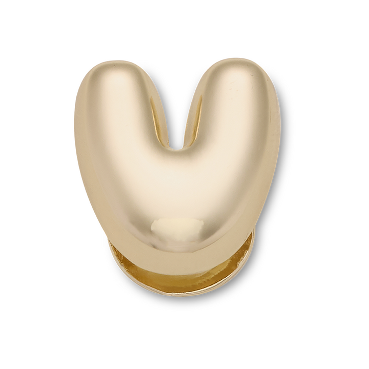 Gold Bubble Letter V