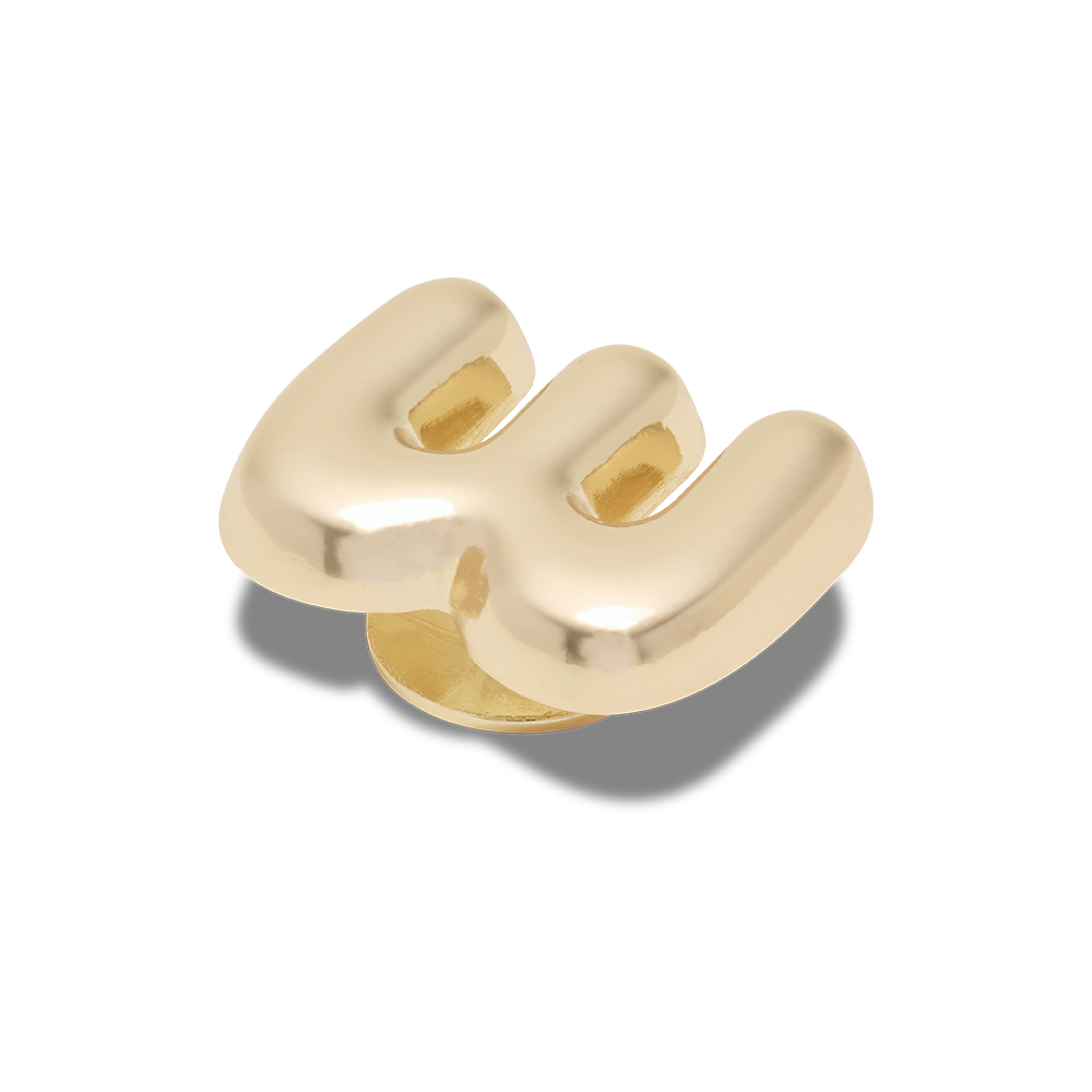 Gold Bubble Letter W