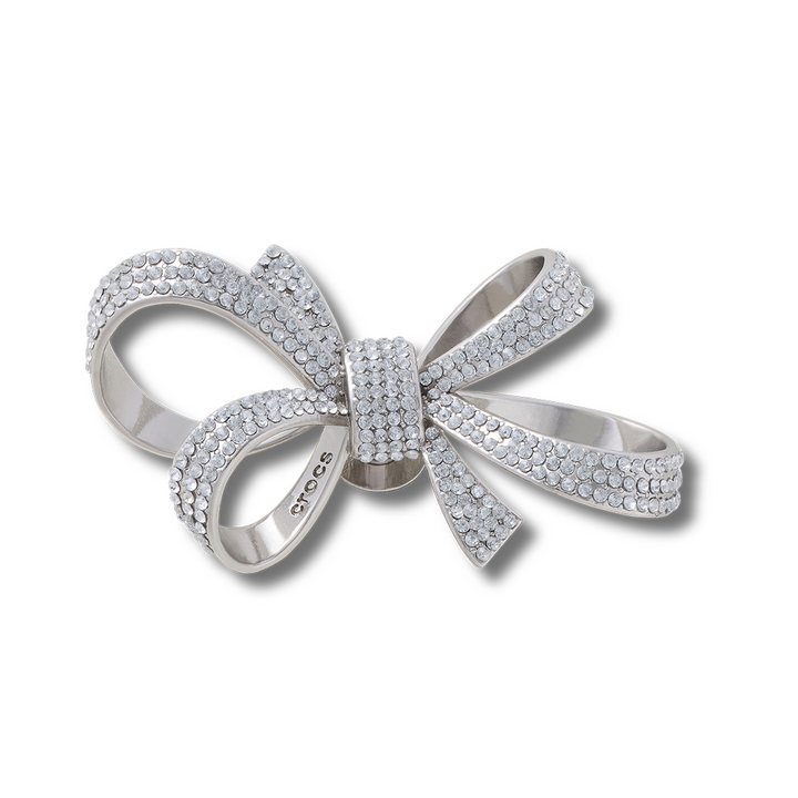 Silver Gem Bow Charm