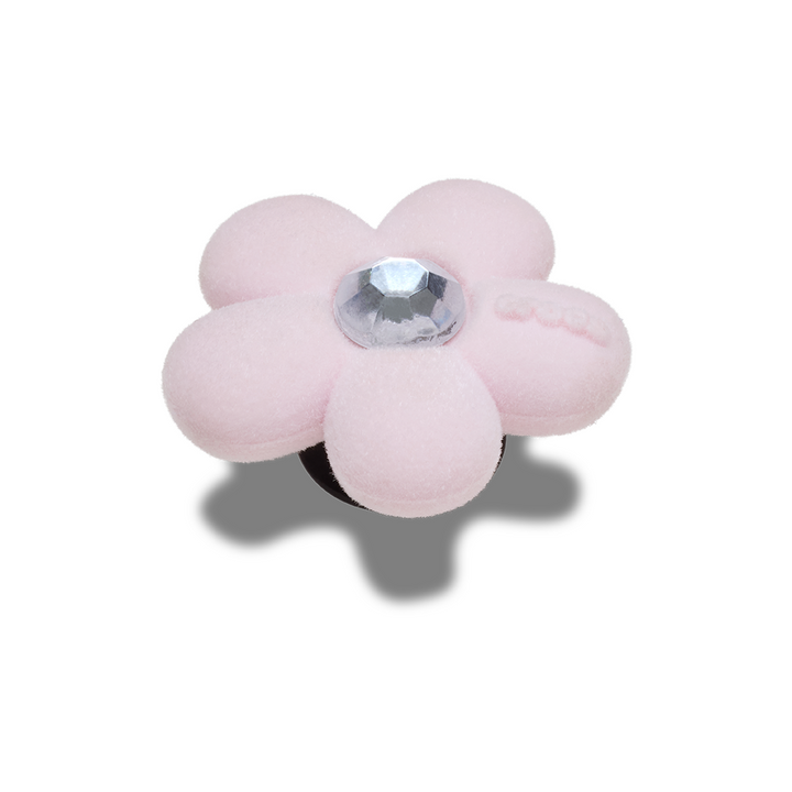 Rhinestone Flocked 5 Petal Flower