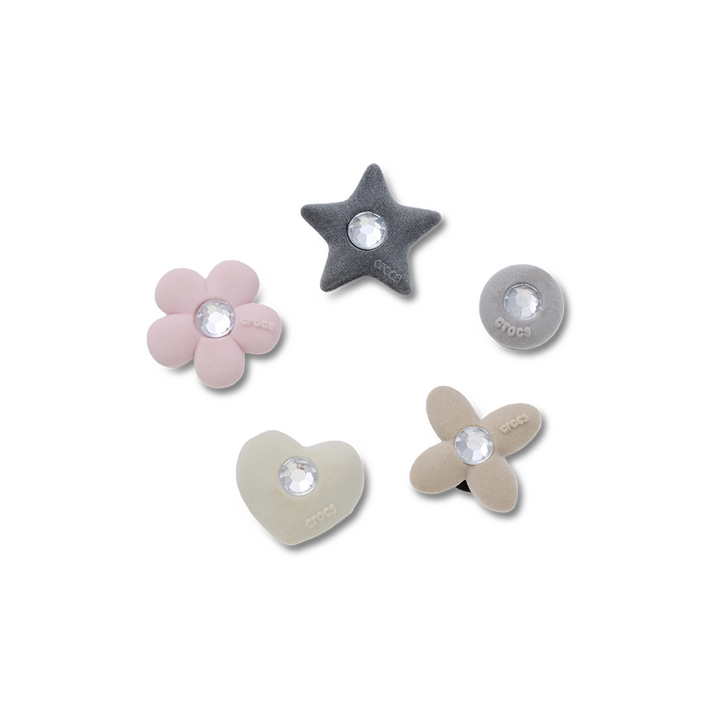 Rhinestone Flocked Shapes 5 Pack