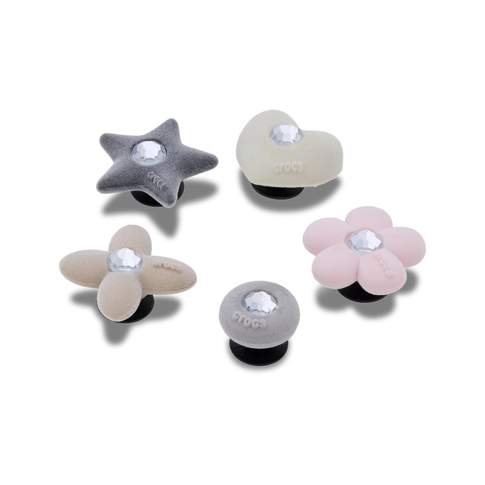 Rhinestone Flocked Shapes 5 Pack