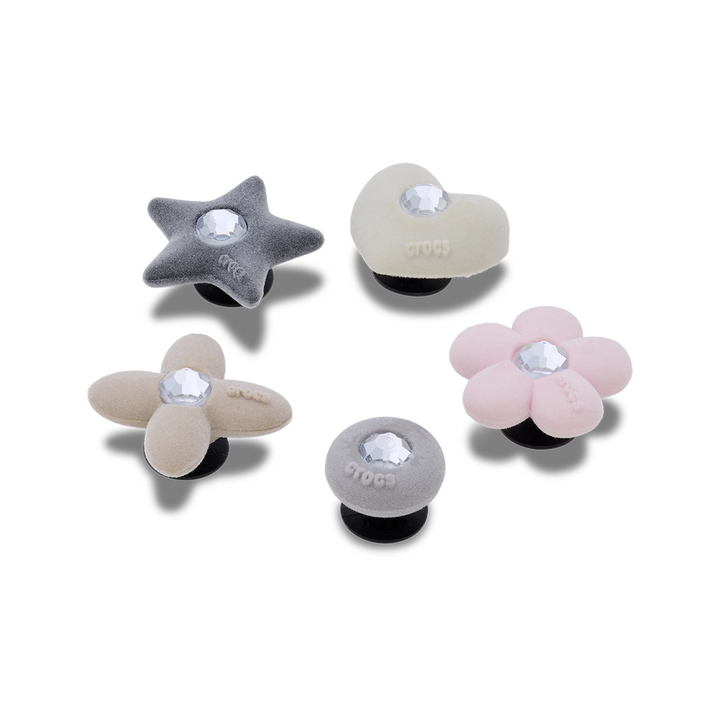 Rhinestone Flocked Shapes 5 Pack